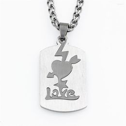 Hanger Kettingen DGW Mannen Een Pijl Door Een Hart Roestvrij Charm Stalen Ketting Ketting Kleur Sieraden Voor Mannen