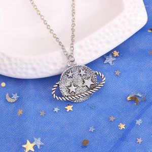 Hangende kettingen Diy Boheemse legeringssterren Satellietkaart Ancient For Men Women Handmade ketting meisje sieraden cadeaus 2023 10a