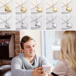 Pendentif Colliers DIY Collier Po Photo Médaillon Ouvrable Saint Valentin Amitié Coeur