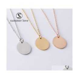 Hanger kettingen diy ronde munt voor vrouwen goud sier ketting koorts minimalistische sleutelbeen ketting trendy valentijnsdag joodly drop dhghb