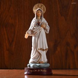 Hangende kettingen diyalo gezegende maagdelijke moeder maria hars standbeeld onbevlekte hart van mary beeldje op basis van gulle religieuze decor