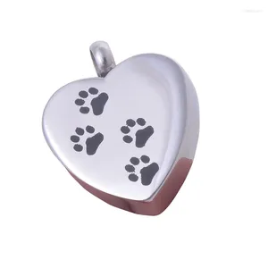 Colliers pendentifs cendres de chien Keepsale collier commémoratif en acier inoxydable bijoux d'urne de crémation