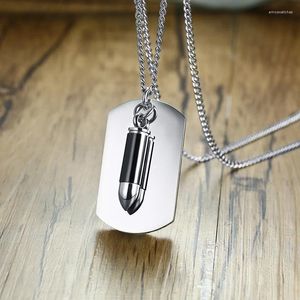 Colliers pendentifs Dog Tag Collier d'urne de crémation en acier inoxydable armée militaire personnalisé gratuit