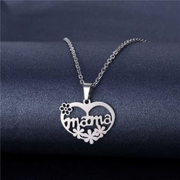 Pendentif Colliers Dôme Caméras Nouvelle Couleur Argent En Acier Inoxydable Coeur Mama Collier Pour Femmes Rose Lune Dauphin Chat Pendentif Famille Amitié Bijou AA230428