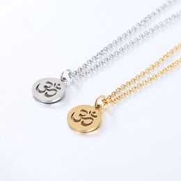 Hanger kettingen dooyio roestvrij staal holle ronde ketting mode yoga symbool dames sleutelbeen ketting