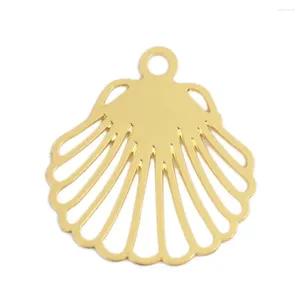Hanger kettingen DoreenBeads Boheemse koperen filigraan stempelen charmes gouden kleur holle schelp hangers maken van sieraden bevindingen 13 mm x 12 mm