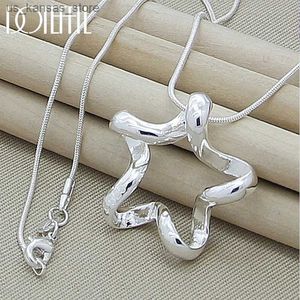 Hanger kettingen doteffil zilveren kleur zeester hanger ketting 16-30 inch slangenketen voor vrouwen mode bruiloft verloving sieraden240408zz99