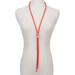 Hanger kettingen dubbele hart lange ketting bling hars verslaan bohemia trendy vrouwen sieraden charme lichaamsdecoratie