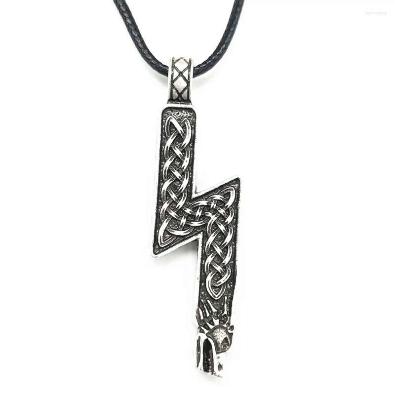 Hanger kettingen dubbele kanten Noorse runes sieraden sowulo wolf viking ketting talisman