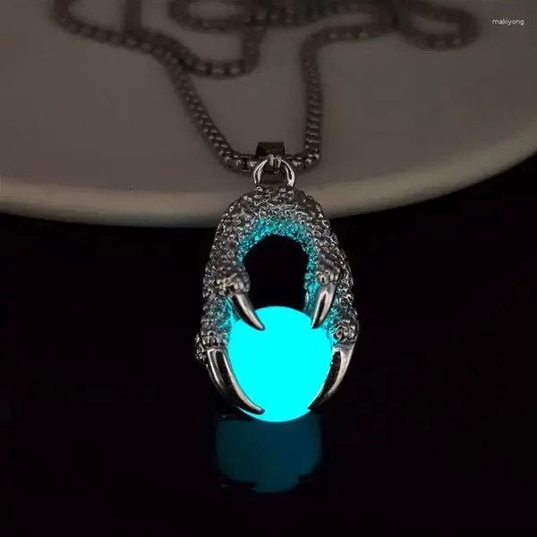 Colliers de pendentif griffe de drague Crystal Glow dans la colonne sombre en pierre à facettes Eagle Men Pendants Cadeau