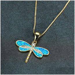 Colliers pendentif libellule pendentif décontracté collier pour femmes Ins bijoux livraison directe bijoux colliers pendentifs Dhjgl