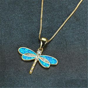 Colliers pendentif libellule pendentif décontracté collier pour femmes Ins bijoux livraison directe bijoux colliers pendentifs Dhmjb