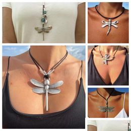 Hanger Kettingen Dragonfly Lange Ketting Boho Geluk Vlinder Voor Drop Delivery Dhzt1