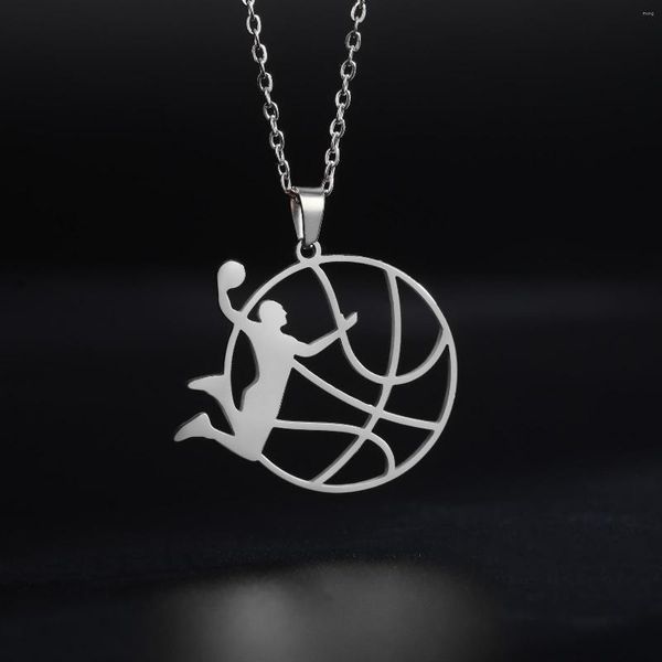 Pendentif Colliers Dreamtimes Cercle Rythmique Gymnastique Collier En Acier Inoxydable Athlète Choke Équipe Bijoux Cadeau En Gros