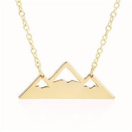 Collares pendientes Gota Llegadas Colgantes Dainty Snowy Mountain Top para mujer Collar Regalo