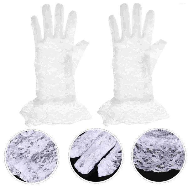 Collares colgantes Gota Guantes de encaje Banquete Accesorios para mujer Fiesta de noche Nylon Boda