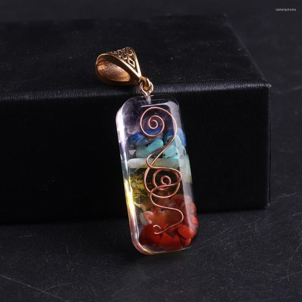 Pendentif Colliers Goutte Orgone Énergie Pierre Naturelle Collier Chakra Reiki Bijoux Quartz Radiesthésie Pendule Amulette