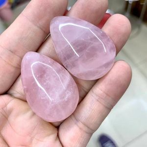 Pendentif colliers forme de goutte Madagascar Rose Quartz pierres précieuses naturelles bijoux collier pendentifs pour femmes cadeau en gros