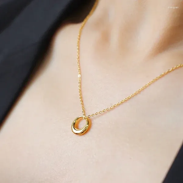 Collares colgantes gotas de collar de agua girasol mujeres corazón choque joya de color de oro bijoux necio minimalista