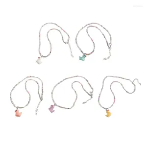 Hanger kettingen eend kralen ketting Boheemse chokers contrast gekleurde sieraden