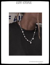 Colliers pendants Edy 2021 Hip Hop Punk ASAP ROCKY Same de style Tendance Perles Collier de perle pour femmes hommes Biel Rap Bijouau 4386078