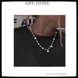 Pendentif Colliers EDY 2021 Hip Hop Punk Asap Rocky Même Style Tendance Shell Perles Collier De Perles Pour Femmes Hommes Filles Fête Rap Jewel327e