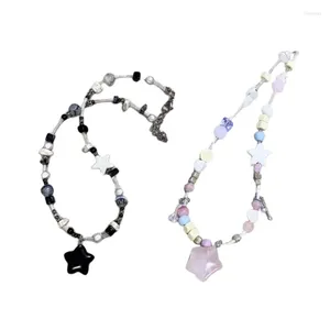 Pendentif Colliers Collier de perles élégant Y2K Style Femmes Couker Mode Accessoire Résine Matériel Dropship