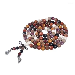 Pendentif Colliers Élégant Rosaire 108 Perles De Couleur Bracelet Collier Bouddhiste Religieux Bijoux