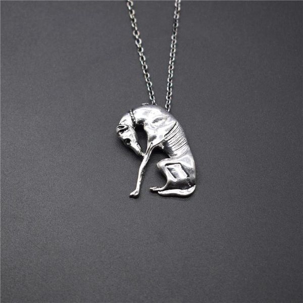 Pendentif Colliers Elfin Rétro Italien Greyhound Mode SLOUGHI Bijoux Espagnol Gris Hhound Whippet Pendentifs Collier Femmes Hommes