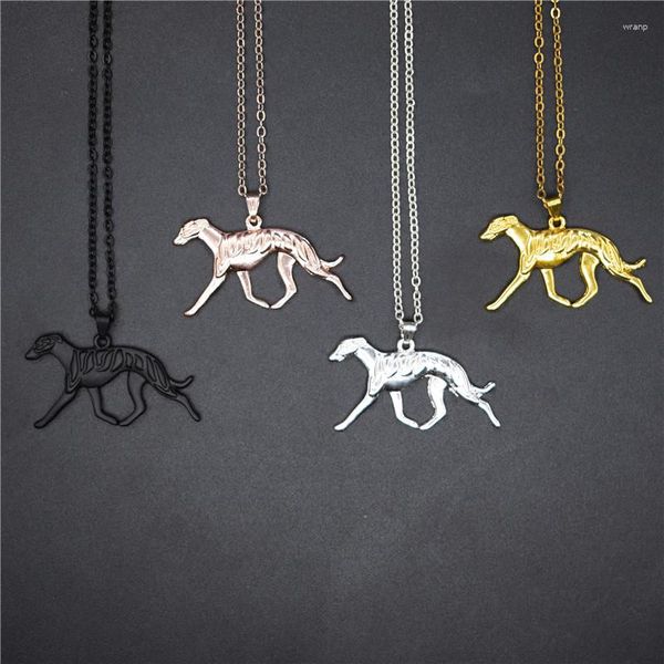 Pendentif Colliers Elfin Vente En Gros À La Mode Whippet Or Couleur Argent Chien Bijoux Whelloppet Femmes Hommes