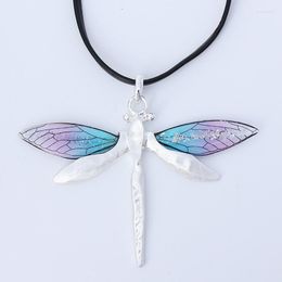 Hangende kettingen Elohyi Big Dragonfly Resin lange ketting vintage statement geometrische hangers vrouwen mode sieraden kraag mujer kolye