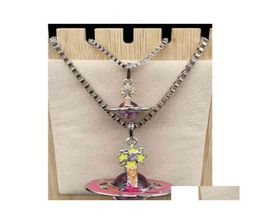 Colliers pendentifs Empérat Dowager et Sier Edge Childage rouge tringle Collier de taille de météore violet B8176 Jewelr DH5A09304181