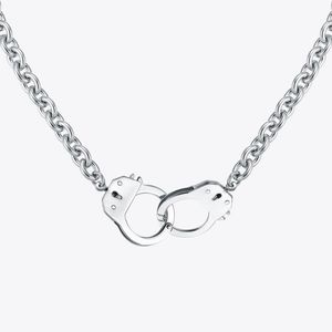 Collares colgantes ENFASHION Esposas grandes para mujer Declaración de acero inoxidable Collar largo Joyería de moda al por mayor 2023 P3085