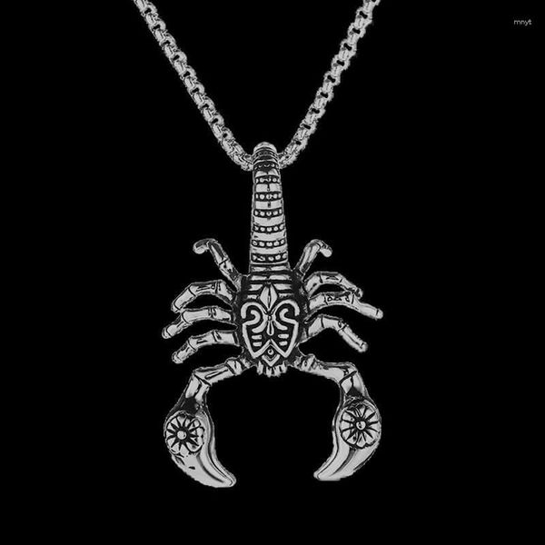 Pendentif Colliers Est Collier En Acier Inoxydable 316L Bijoux Punk Style Scorpion Avec Chaîne