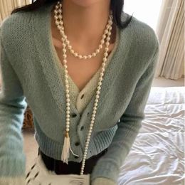 Colliers pendants Européen et américain élégant collier de perle