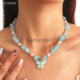 Pendant Necklaces European and American fashion pearl clavicle chain color rice beads Bohemian wind necklace female accessories wholesale J230809