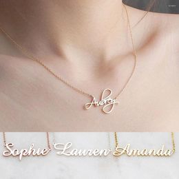 Pendentif Colliers Européen Et Américain Personnalisé Nom Collier DIY Lettre Clavicule Chaîne En Acier Inoxydable Anglais