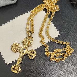 Colliers pendentifs européens et américains rétro personnalisé punk vintage grand collier de flamme