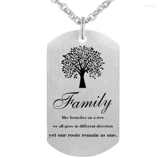 Pendentif Colliers Bouclier Européen Et Américain Collier En Acier Inoxydable Marque Militaire Exclusif Arbre Généalogique Créatif