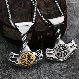 Hangende kettingen Europese en Amerikaanse stijl Viking gepersonaliseerde bootanker heren ketting titanium stalen vakantie cadeau sieraden