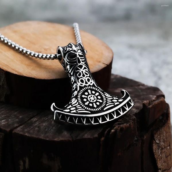 Collares colgantes estilo europeo y americano Viking Odin Anchor Fashion Personalidad Domineing Men's Titanium Steely