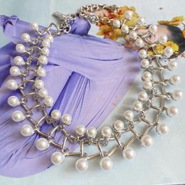 Colliers pendants Colliers européens et américaine Brand Star Placet Fashion Fashion Fashion Multi-couches Collier de perle de luxe