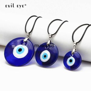 Hanger Kettingen EVIL EYE Glas Blauw Turks Boze Oog Hanger Ketting Leer Lange Hals Collier Mode-sieraden voor Vrouwen Meisjes LB1226 J230601