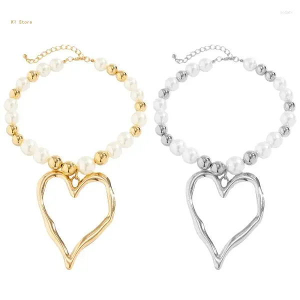 Colliers pendants Collier de coeur exagéré bijoux unique Bijoux de cou Perfect pour les filles