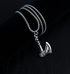 Ожерелья с подвесками, взрывчатое винтажное ожерелье в стиле викингов, ювелирная цепочка, кельтский волк, ворона, двустороннее ожерелье с топором, мужские аксессуары в стиле панк 039s9907642