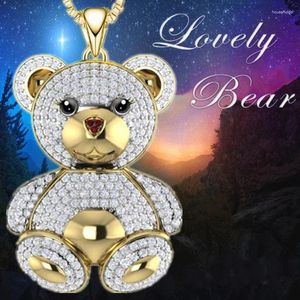 Collares colgantes Exquisito Collar de oso de moda Joyería animal encantadora para mujeres Regalo de aniversario de fiesta de cumpleaños