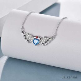 Pendentif Colliers Exquis Blanc Guardian Angel Lady Collier Bleu Bijoux Sangle Ange Aile Docteur Infirmière Thème Halloween Fête De Noël Cadeau R230728