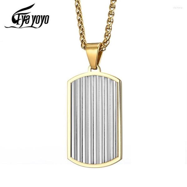 Pendentif Colliers EyeYoYo Titane Acier Personnalité Militaire Pendentifs Dominateur Brillant Médaille Soldats Américains Listed267E