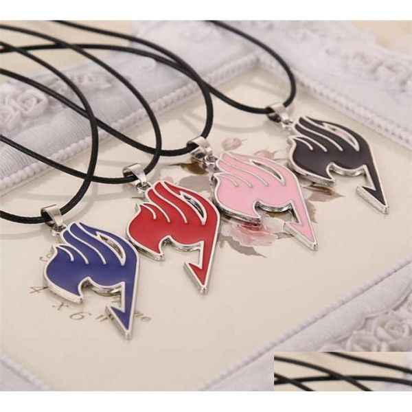 Colliers pendants Collier de fée Collier Guilde tatouage Bleu rouge Fashion Nouveau bijoux fantastique Corde en cuir Men Femmes entières X070749574 DHGMI