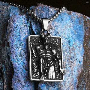 Colliers de pendentif tombant ange diable satan amulet hommes pendants en acier inoxydable chaînes femmes bijoux accessoires vintage cadeaux en gros